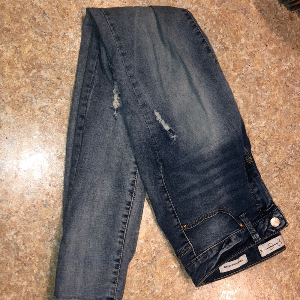 Distressed jeans